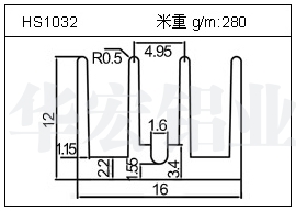 橋架鋁型材HS1032