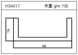 高密齒鋁型材HS4017